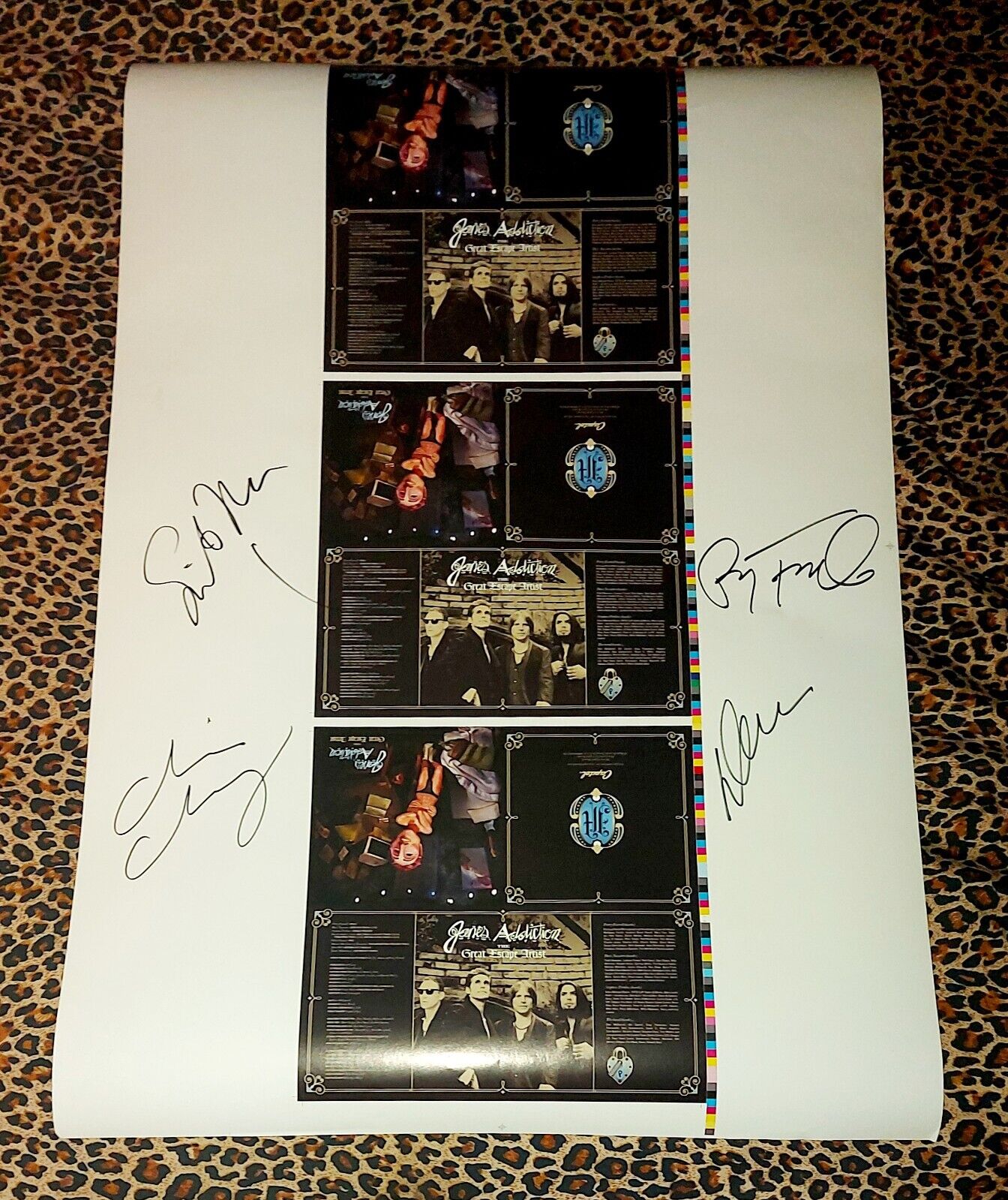Jane's Addiction - Fully Signed/autographed Great Escape Artist Proof Poster