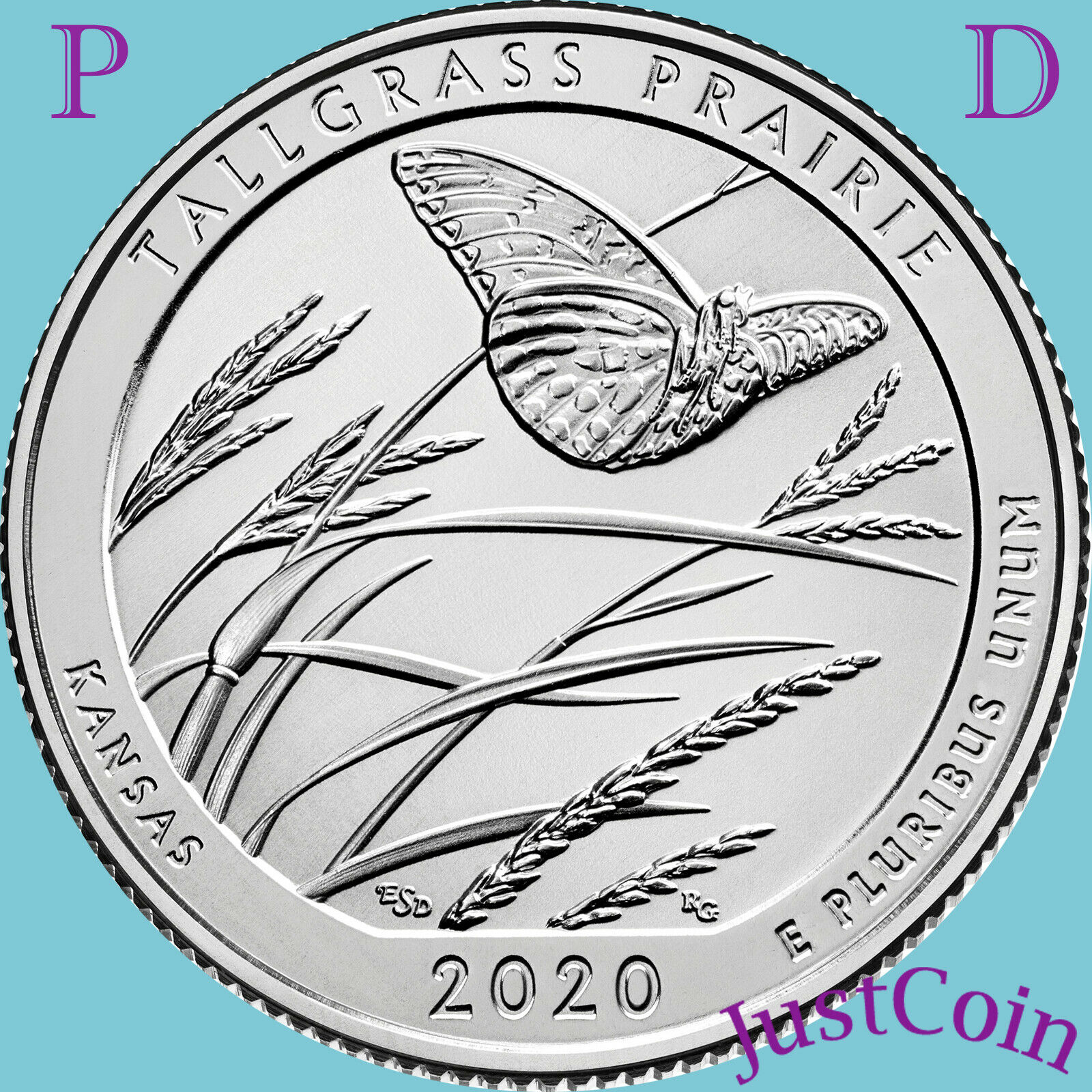 2020 P&d Tallgrass Prairie (ks) National Preserve Two Uncirculated Quarters Set