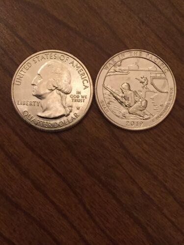 2019-w West Point Quarter - War In The Pacific (guam). Unc Handpicked From Roll