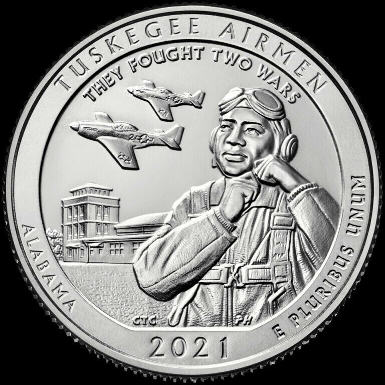 2021 S "tuskegee" Alabama Quarter Coin "brilliant Uncirculated" Atb