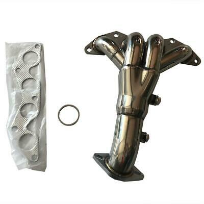 Racing Manifold Header Exhaust For 01-05 Honda Civic 1.7l L4 Sohc Polished S/s