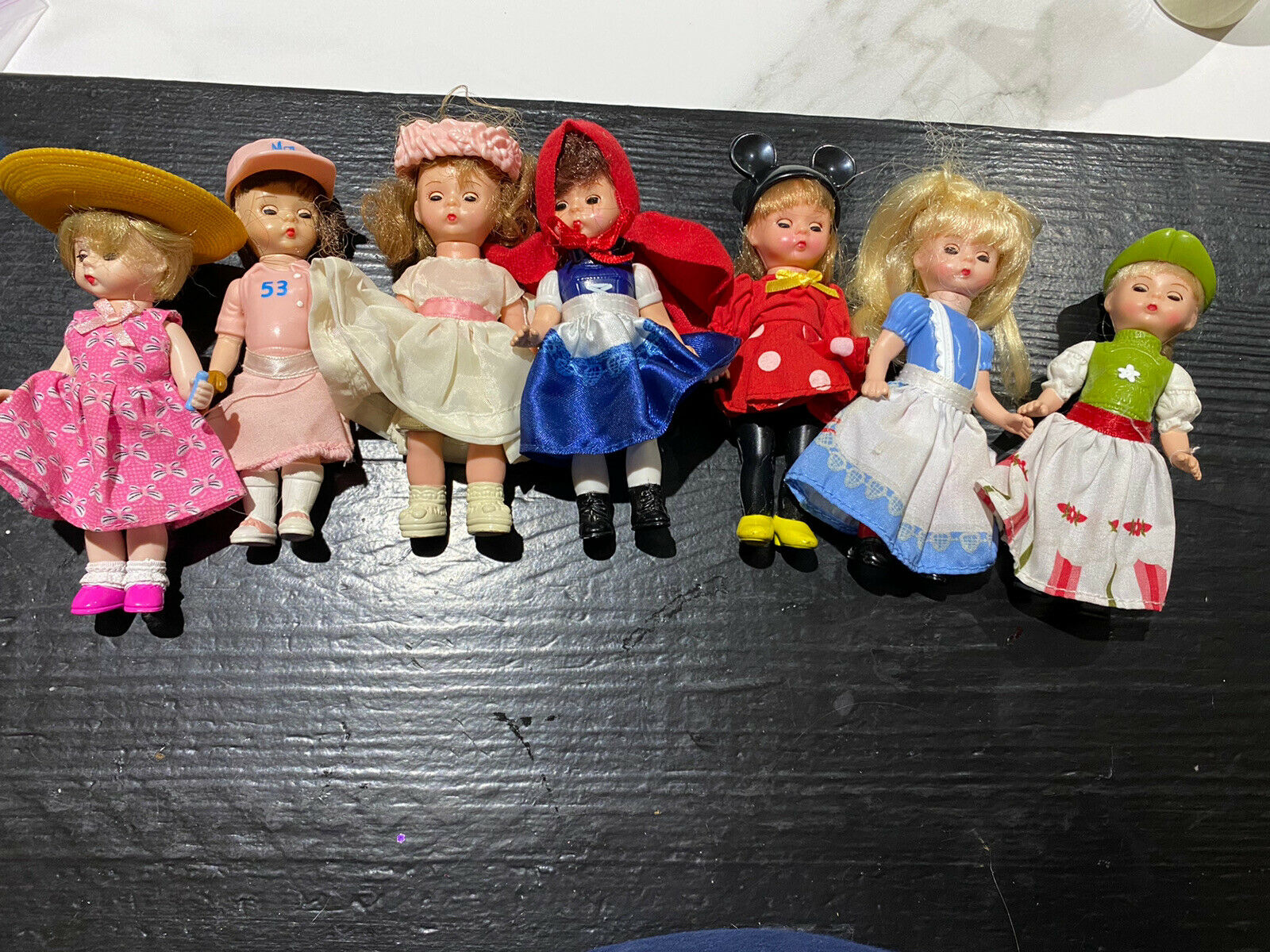 Lot Of 7 Mcdonald's Madame Alexander Disney Dolls Minnie Miniature