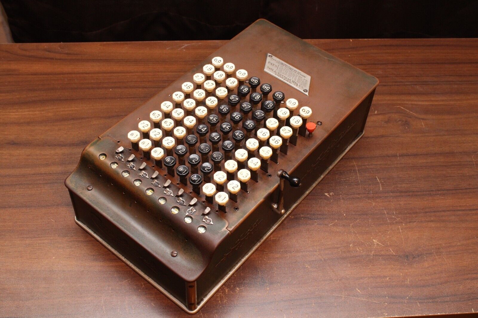 Working Vintage Comptometer Adding Machine, Calculator