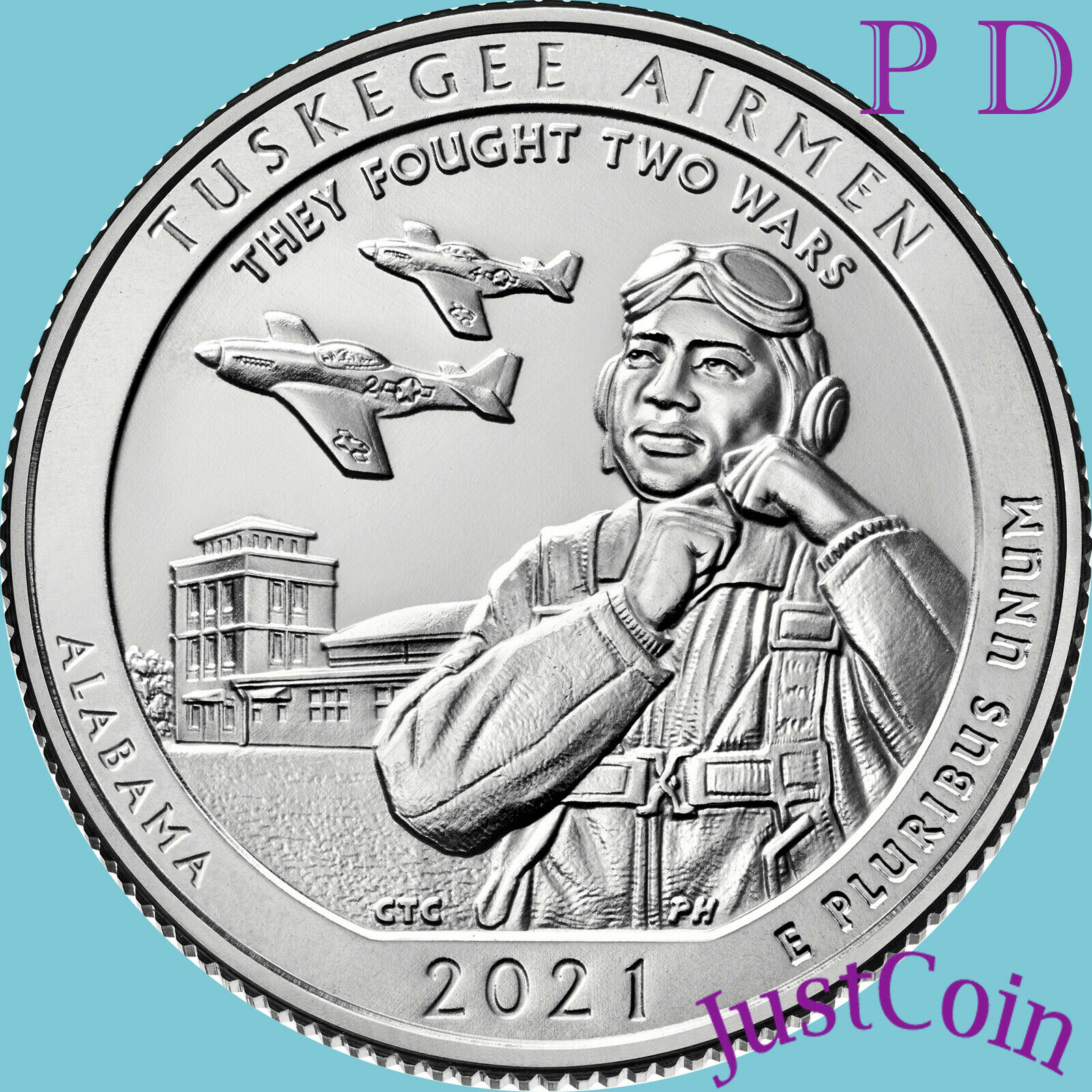2021 P&d Tuskegee Airmen (alabama) National Parks Uncirculated Quarters Last Atb