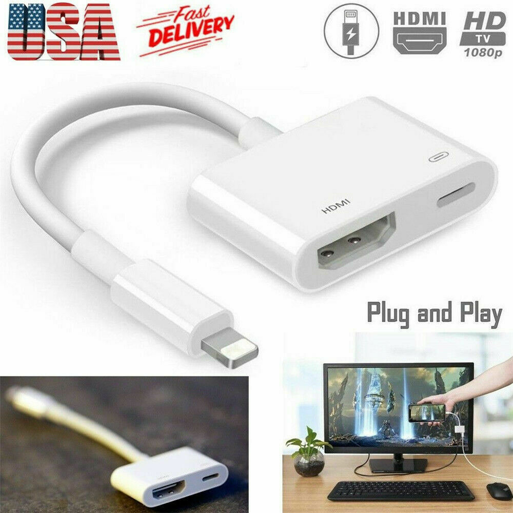 New 8 Pin To Hdmi Cable Digital Av Tv Adapter For Iphone6 8 7 X Max Ipad Pro
